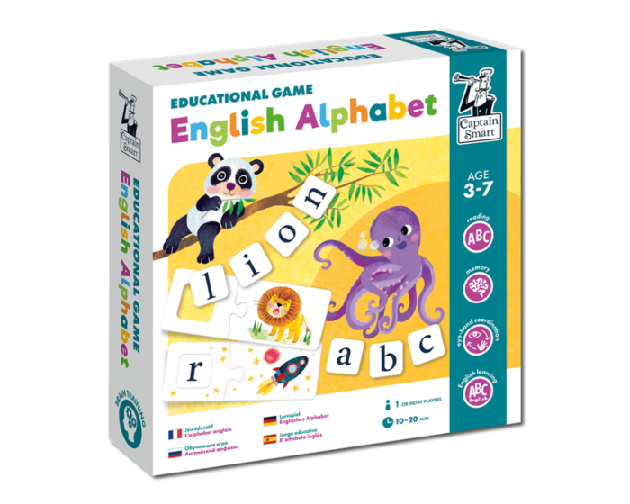 English Alphabet. Educational game. Captain Smart