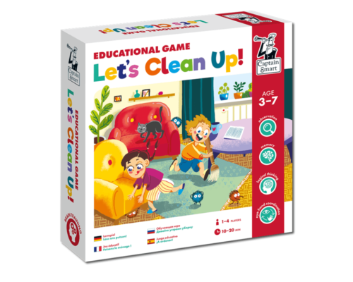 Let's Clean Up! Educational game. Captain Smart