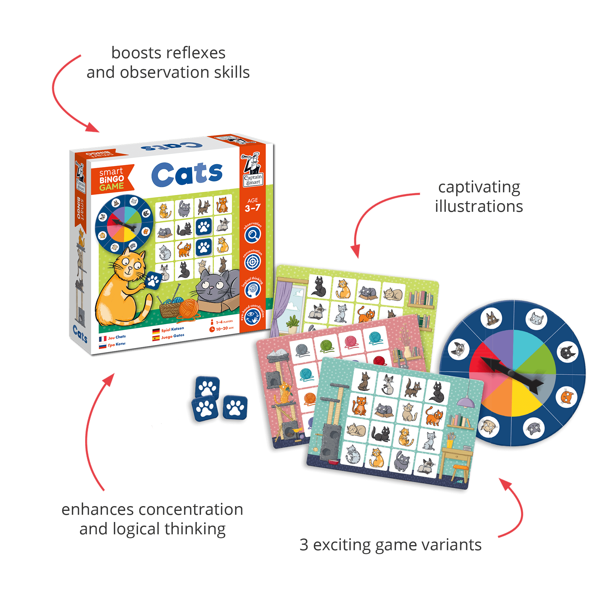 Cats. Smart Bingo. Captain Smart - Captain Smart | Games, toys & puzzles  for kids