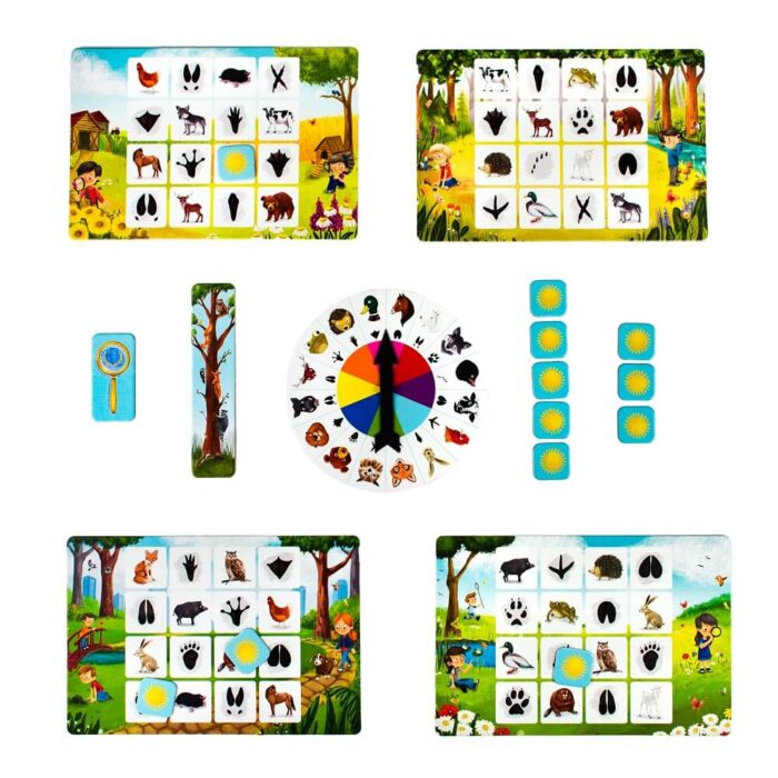 Animal Tracking. Smart Bingo - game for children