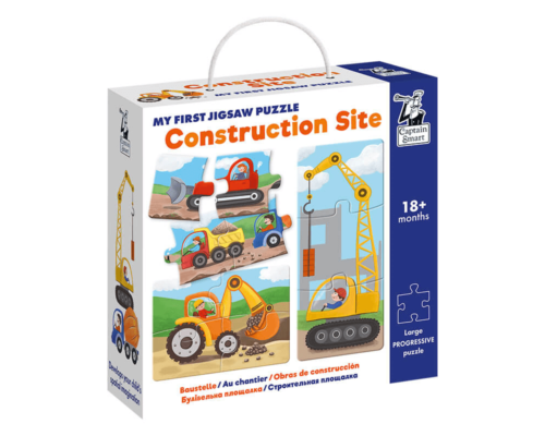 Construction Site. My First Jigsaw Puzzle. Captain Smart for kids 18+ months old