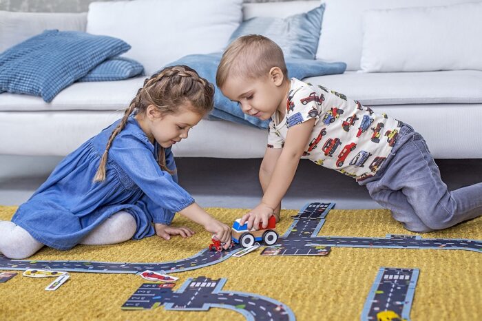 Roads. Jigsaw Puzzle & Game for kids 3+ years old
